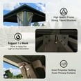 thumbnail image 5 of 8x8 ft Hardtop Gazebo Canopy Metal with Galvanized Steel Double Roof,Curtain & Netting for Patio Deck Backyard, Gray, 5 of 7
