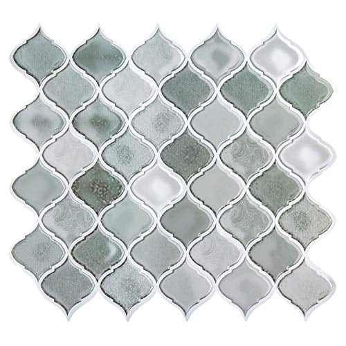 Grey Peel and Stick Tile Backsplash for Kitchen,Mexcian Stick on Tiles