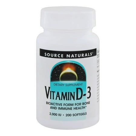Source Naturals - Vitamin D3 2000 IU - 200 (Best Natural Source Of Vitamin D)