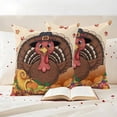 thumbnail image 3 of Fall Turkey Outdoor Waterproof Pillow Covers, Autumn Harvest Pumpkin Vegetable Thanksgiving Decorative Square Throw Pillowcase Sofa Cushion Sham for Patio/Couch/Chair, 16"x16" 2 Pack, 3 of 8