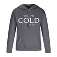 thumbnail image 3 of Dolkfu Sudadera con capucha para hombres, sudadera holgada con capucha y bolsillo, ropa de calle para hombres con estampado de letras XL, 3 of 5