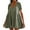 Army Green, variant on Lolmot Women's Casual Dresses Summer Loose Solid Color Cotton and Linen Short-Sleeved V-Neck A-Line Dresses