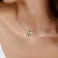 thumbnail image 2 of Beautlace 925 Sterling Silver August Birthstone Necklace, Hearts Love Pendant Peridot Heart Stone Birth Necklace, 2 of 9