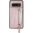 thumbnail image 4 of Samsung Galaxy S10 Case with Card Holder for Women, Samsung Galaxy S10 Phone Case Wallet with Credit Card with Ring Kickstand Zipper Shockproof Slim Stand Case - Rose Gold, 4 of 14