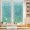 Green, variant on Privacy Window Film, Bluish Green Greek Key Static Cling Stained Glass Window Film, UV Sun Blocking Stickers, Non-Adhesive Laser Windows Tint 17.7"x39.3" Geometric Greece Ancient Farmhouse Geo