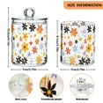 thumbnail image 5 of Yayeee 4 Pack Qtip Holder Bathroom Cotton Swab Canister with Lid Clear Dispenser Set, Colorful Retro Floral, 5 of 6
