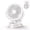 White, variant on Clip on Fan 16000mAh: Portable Rechargeable Clamp Fan for Stroller Bed Camping Tent Golf Cart - Quiet Battery Operated with 3 Speed Strong Airflow LED Light Hook for Office Desk Outdoor (Black)