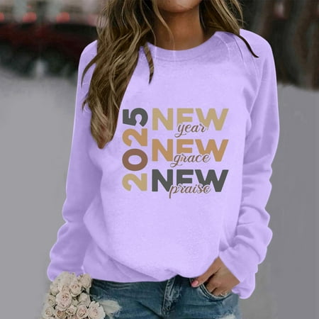Women Sweatshirt Womens Long Sleeve Sweatshirt Pullover Sweatshirts for Women Purple Crewneck for Women Winter Sweatshirts Trending Clothes