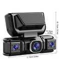 thumbnail image 3 of 360° Car DVR WiFi 4 Channel Dash Cam Video Recorder,1080p Fhd 360 Degree Car Dashs Cams Wireless,Dash Cam Front and Rear, APP Control Parking Monitoring Loop Recording (F), 3 of 9