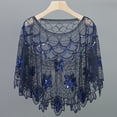 thumbnail image 2 of Ladies Shawl Wraps Sequin Women Beach Evening Party Cover up Poncho Bolero Cape, 2 of 6