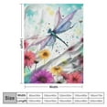 thumbnail image 4 of BCIIG  Dragonfly Watercolor Blanket Flannel Fleece Bed Throw Blankets Lightweight Cozy for Bedroom All Season Sofa Decor Gift   for Pets 40x50in, 4 of 6