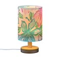 thumbnail image 2 of Colorful Flower Pattern Table Lamp with USB Port LED Warm Light Lamp Night Light Home Decor, 2 of 7