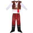 thumbnail image 6 of Halloween Pirate Costume Set for Women Adult Hollow Out Backless Design Knitted Fabric Performance Suit for Holiday Party Stage Cosplay, 6 of 7