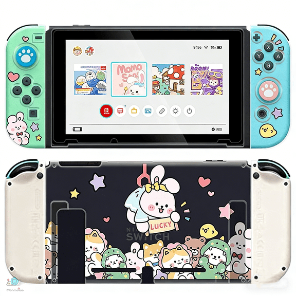 Hard Case Cover for Nintendo Switch,Protective Case for Switch with Controller Grip Cover Dockable Case Accessories