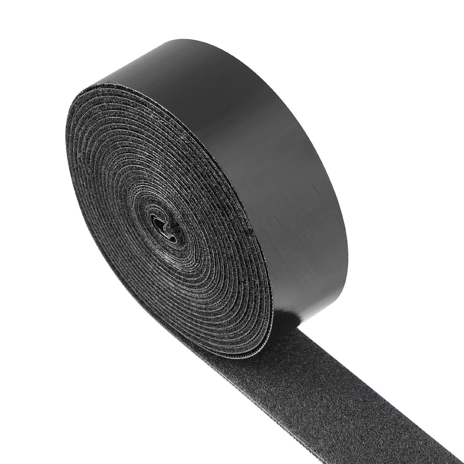 16 ft x 1.5 in Hook and Loop Tape, Hook Loop Heavy Duty Strips Rolls, Strong Nylon Self Adhesive Strips Roll, Sticky Back Fastener Tape Roll Ideal for Home Office School and Crafting, Black