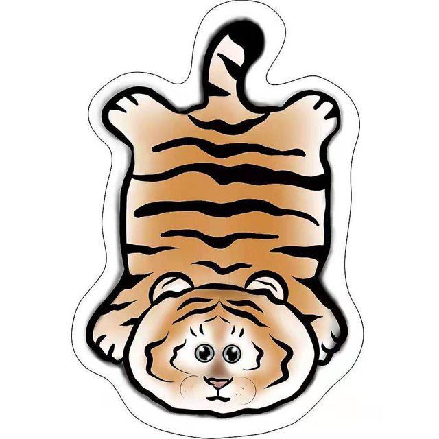 60*120 Alfombra con estampado de tigre Alfombra con estampado animal de área pequeña Piel de vaca sintética