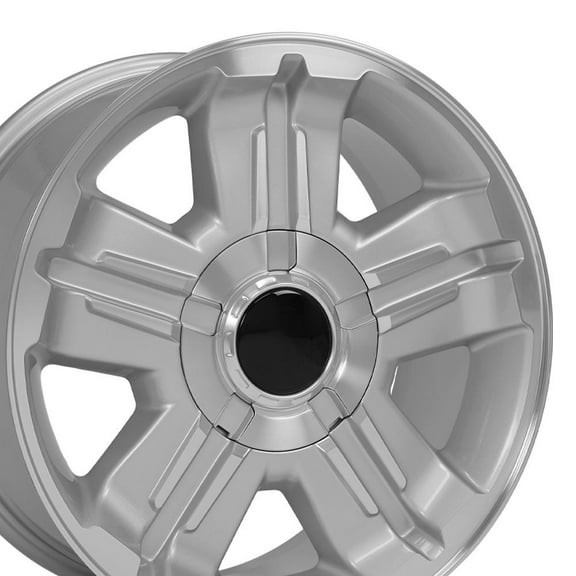OE Wheels CV88 18 Inch Rim Fits Tahoe Z71 Style 6x139.7 18x8 Gloss Silver Machined - Hollander 5300 (1)