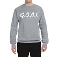 thumbnail image 2 of Wild Bobby, Goat God Over All Things Inspirational/Christian Unisex Crewneck Graphic Sweatshirt, Heather Grey, Medium, 2 of 6