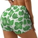 thumbnail image 1 of Fotbe Green Leaves Shorts Sin Costuras – Shorts Deportivos de Cintura Alta para Mujer, Elásticos para Gimnasio, Yoga, Running o Ciclismo-Large, 1 of 8