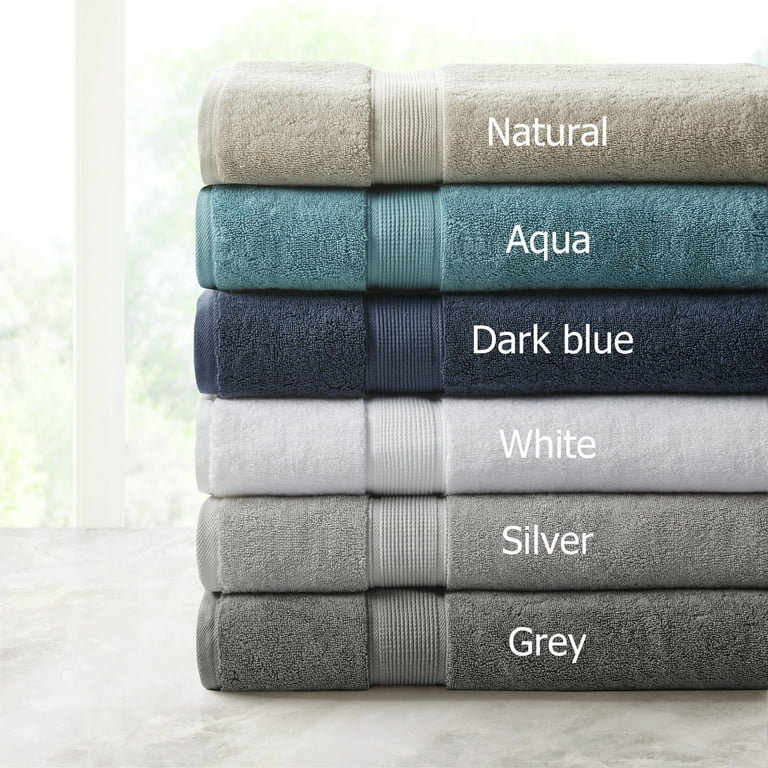 New 6 Pc. Clean Start Towel Set Antimicrobial Treated Cotton Gray /Towels