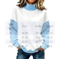 thumbnail image 3 of Sweatshirts for Women Mock Neck Long Sleeve Color Block Casual Pullover Tops, 3 of 8