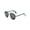 Grey Frame & Grey Lens, variant on FEISEDY Women Men Square Aviator Sunglasses Gradient Lens Retro Small Metal Shades B2953