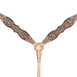 Bricole Western HILASON Pour Cheval - Cuir Sculpté Floral - Taille Cheval