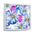 thumbnail image 3 of Designart 'Daisies On Red and Blue Backgorund' Traditional Framed Canvas Wall Art Print, 3 of 5
