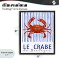 thumbnail image 4 of Stupell Industries Traditional Le Crabe Nautical Stripes Black Floating Frame Canvas Art, 17 x 21, by Kim Allen, 4 of 8