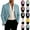 01# Black, variant on Men's Casual Blazer with Pockets - Long Sleeve Two-Button Suit Jacket for Date Night, Solid Color Coat Outings S-3XL S-3XL