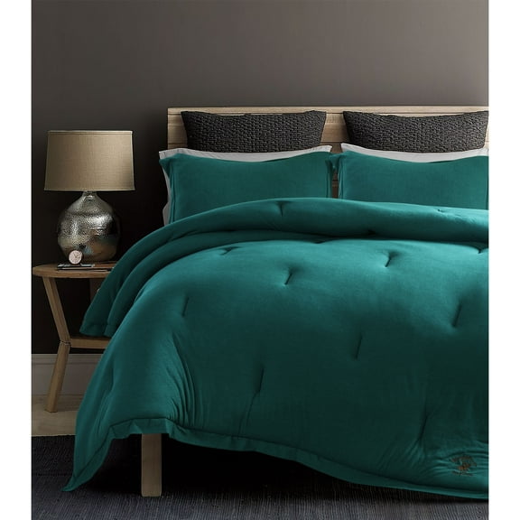 Beverly Hills Polo Club 3 Pieces Jersey Knit Comforter Set