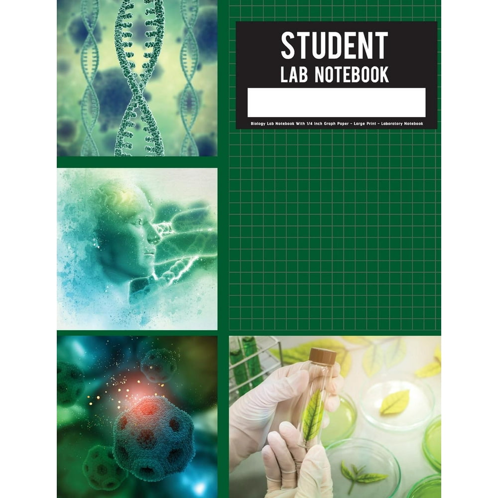 Lab Notebook Student Lab Notebook Biology Lab Notebook With 1/4 Inch Graph Paper Large