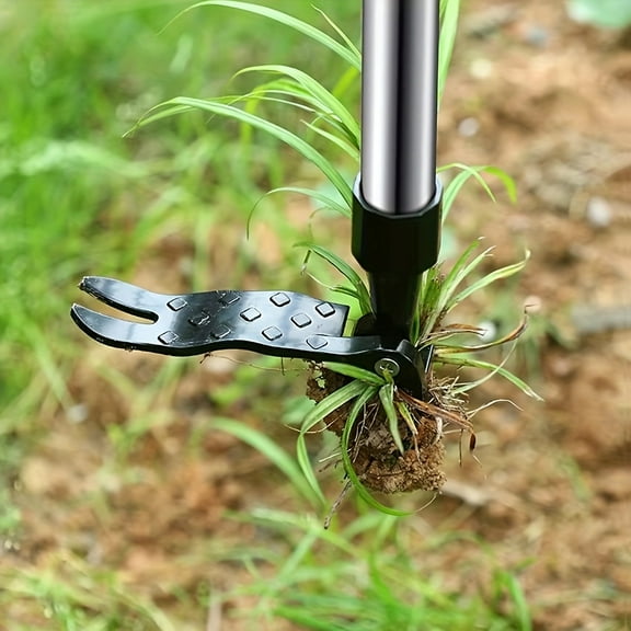 Aluminum Alloy Manual Weed Wacker - Detachable Vertical Grass Cutter for Lawns & Flower Beds - Heavy Duty Handheld Weeder Tool for Easy Gardening