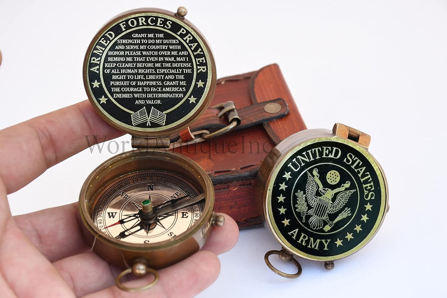 WOANIN Compass Gift for U.S Army, U.S Air Force, Engraved Navy Compass, Navy Gift, Navy Brass Compass, Retirement Gift, Personalized Compass, Antique Compass
