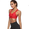 thumbnail image 4 of Ludlz Women Padded Strappy Sports Bra Yoga Tops Activewear Workout Clothes Quick Dry Sports Gym Crop Top, 4 of 6