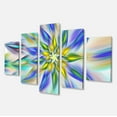 thumbnail image 2 of Dancing Blue Fractal Flower - Floral Canvas Art Print, 2 of 3