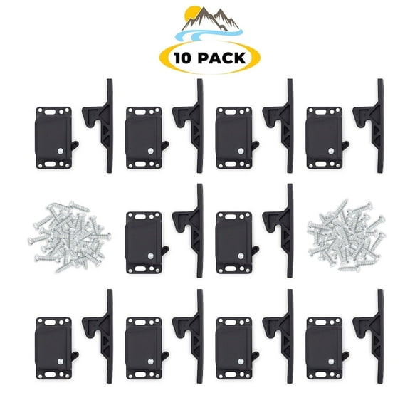 Camp'N 10 Pack RV Cabinet Door Latch - RV Drawer Latches and Catches for Campers, Trailers