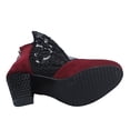 thumbnail image 3 of Uinagy Women's Suede Square Heel Zipper Mesh Breathable High Heels, 3 of 8