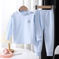 thumbnail image 2 of Linfrsh Toddler Girls Pajamas 3t Toddler Pajama Set with Premium Soft Wool & Tencel Blend, Snug Fit Pjs Temp-Balancing Sleeper for Kids Baby Boy Girl(Blue,6-12 Months), 2 of 4