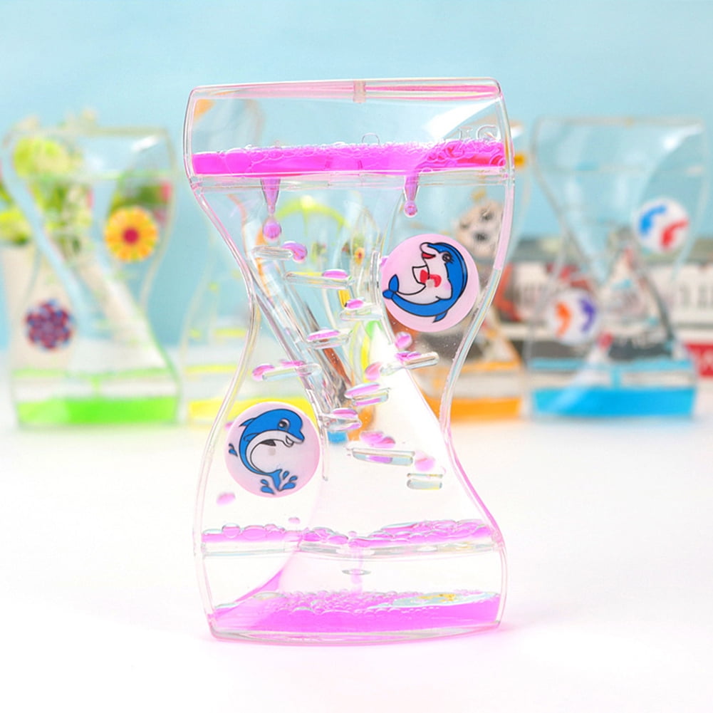 BetterZ Moving Drip Oil Hourglass Liquid Bubble Timer Kids Toy Home