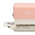 thumbnail image 3 of 6 Hole Paper Puncher Portable Cute Style ABS Manual Operation 7mm Punching Depth Desktop Punch Puncher for Office Pink, 3 of 4