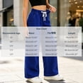 thumbnail image 4 of Falkdiz Girls Denim Pants Outdoor Wide Leg Trousers Solid Color Drawstring Relaxed fit Elastic Waist Drawstring Pockets for Girls Gift , Blue , Size: 12, 4 of 8