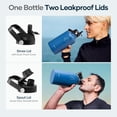 thumbnail image 3 of BUZIO 64oz Insulated Water Bottle, Half Gallon Stainless Steel Jug (Cold for 48 Hrs), Triple Wall Vacuum Large Metal Flask with Leakproof Straw Lid and Carry Sleeve, Blue, 3 of 9