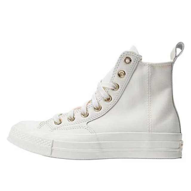 Zapatillas de lona Converse Chuck Hi Obsidian Splicing antideslizantes, resistentes al desgaste, transpirables y ligeras para hombres y mujeres de los años 70
