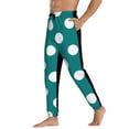 thumbnail image 3 of Kdxio Teal And White Polka Dot Pattern Joggers,Sweatpants for Men with Pockets-3X-Large, 3 of 5