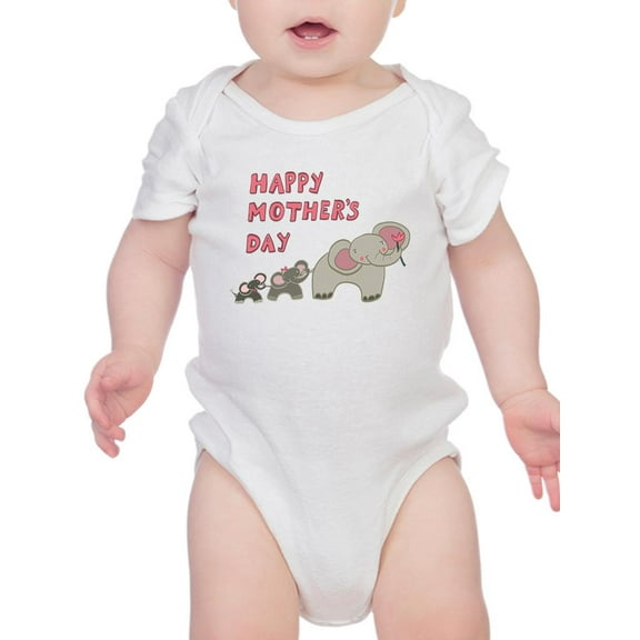 Mothers Day Doodle Elephant Bodysuit Infant -Image by Shutterstock,  18 Months