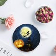 thumbnail image 4 of FMSHPON Halloween Theme Pumpkin Pattern Set of 6 Round Coaster for Drinks, Absorbent Ceramic Stone Coasters Cup Mat with Cork Base for Home Kitchen Room Coffee Table Bar Decor, 4 of 6