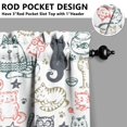 thumbnail image 5 of Kitchen Curtains 36 Inch Short - 3 Panel Set with Cute Cat Paw Pattern, Rod Pocket Window Curtain, 100% Polyester for Pet Lovers Farmhouse, Cafe, Kitchen, Bedroom, Easy Wash, 5 of 6