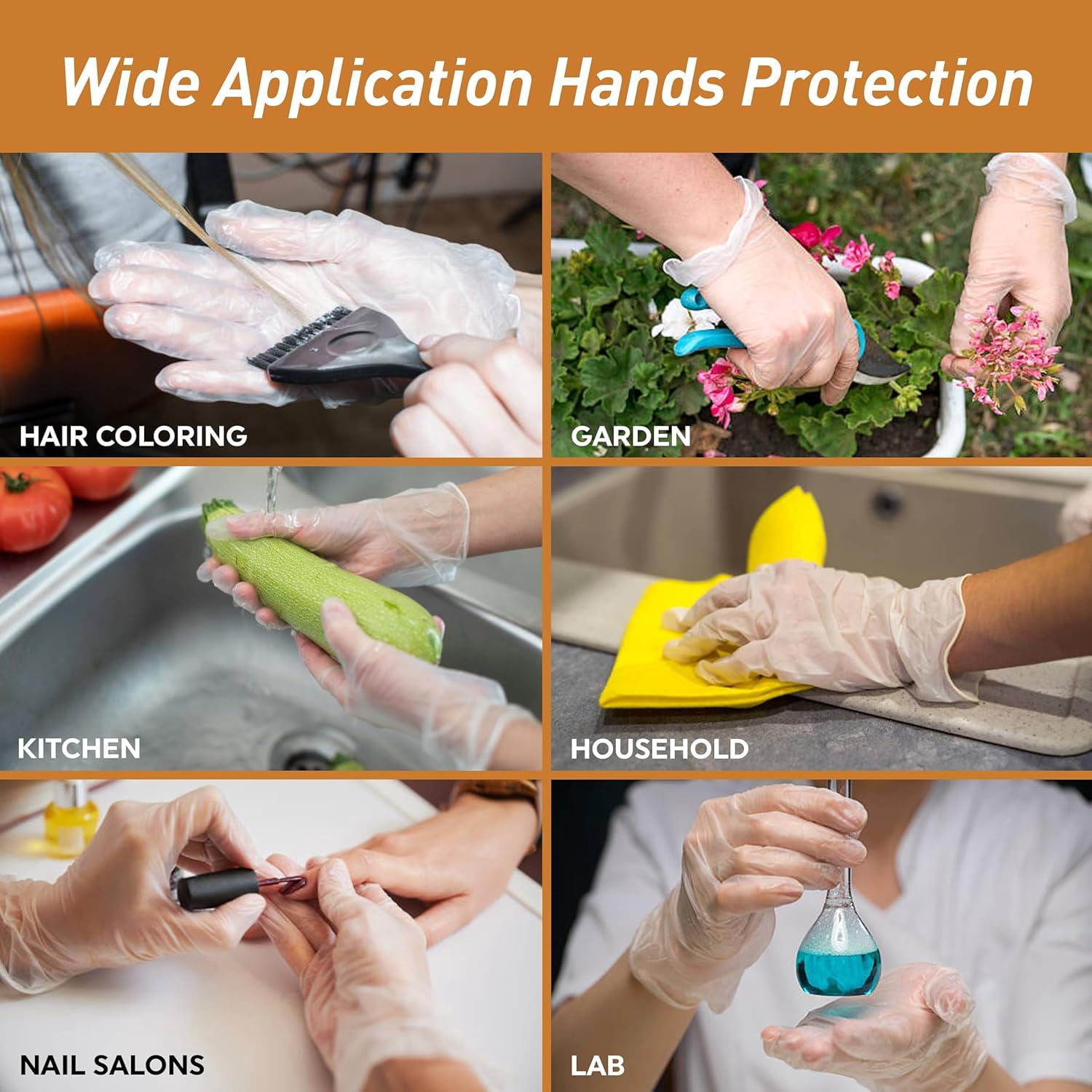 MEDPRIDE Disposable Vinyl Gloves Non-Sterile Powder & Latex Free Gloves, 4.3 Mil 100-Pack, Small – Durable Cleaning Gloves