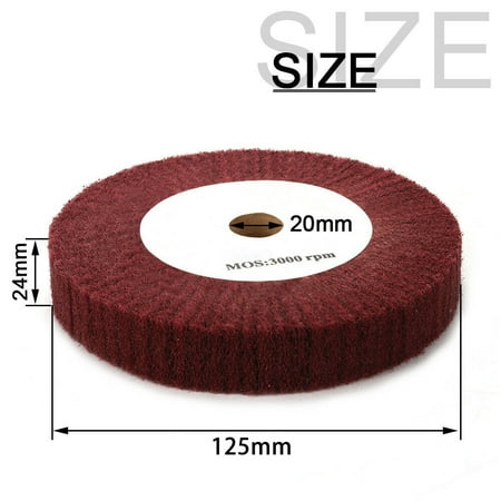 

4”~12“ Nylon Fiber Flap Polishing Wheel Disc Non-Woven Abrasive Buffing 320-Grit